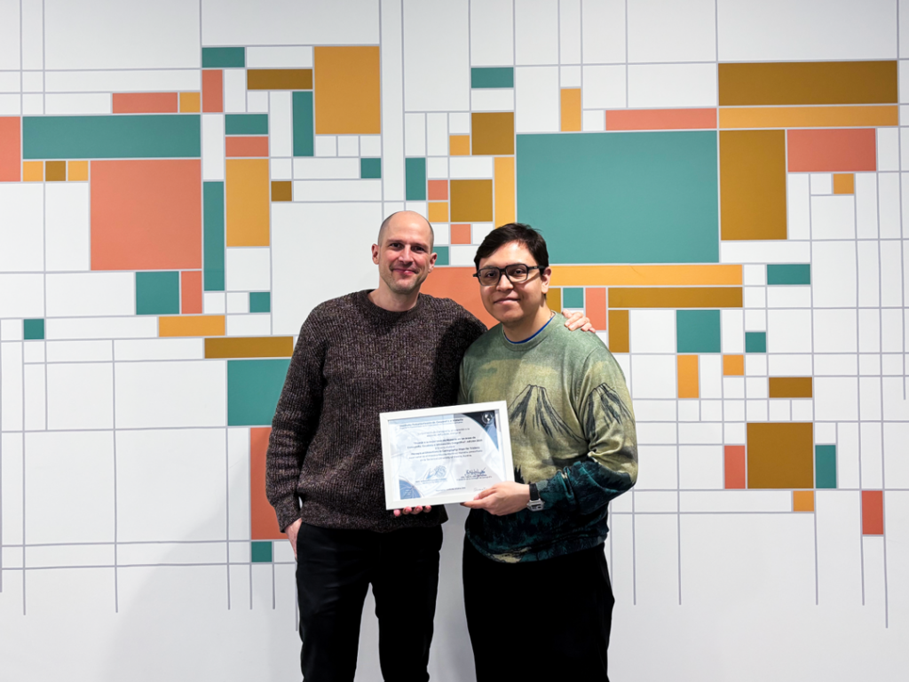 Nicolás Martínez Heredia with his supervisor, Florian Ledermann